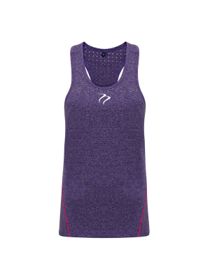 Tempest Women's performance 'laser cut' scooped vest - Purple Melange